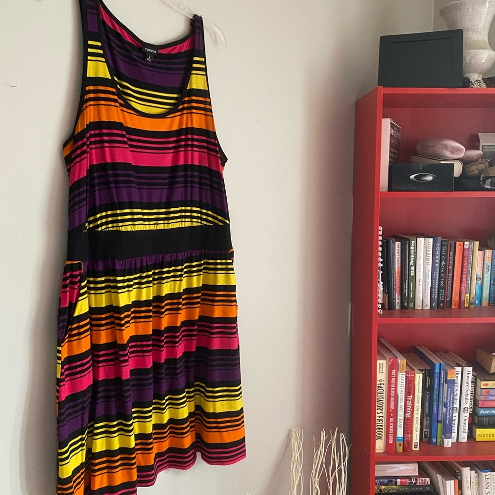 Torrid Tropical Tank Skater Dress w/ Pockets